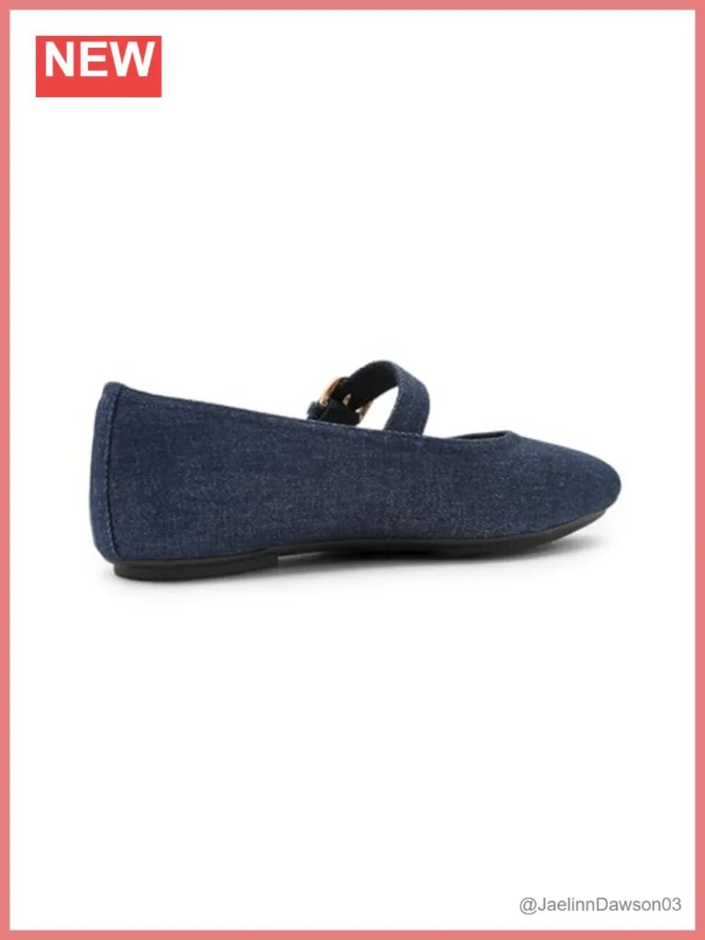 Women's FitFlop Denim Mary Jane Flats with Buckle - Polyester Upper, Low Wedge